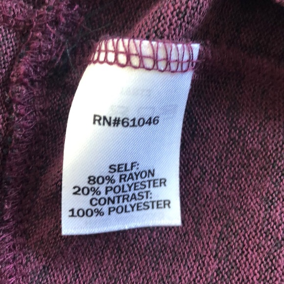 Vanity eggplant colored cowel neck top - Picture 9 of 10